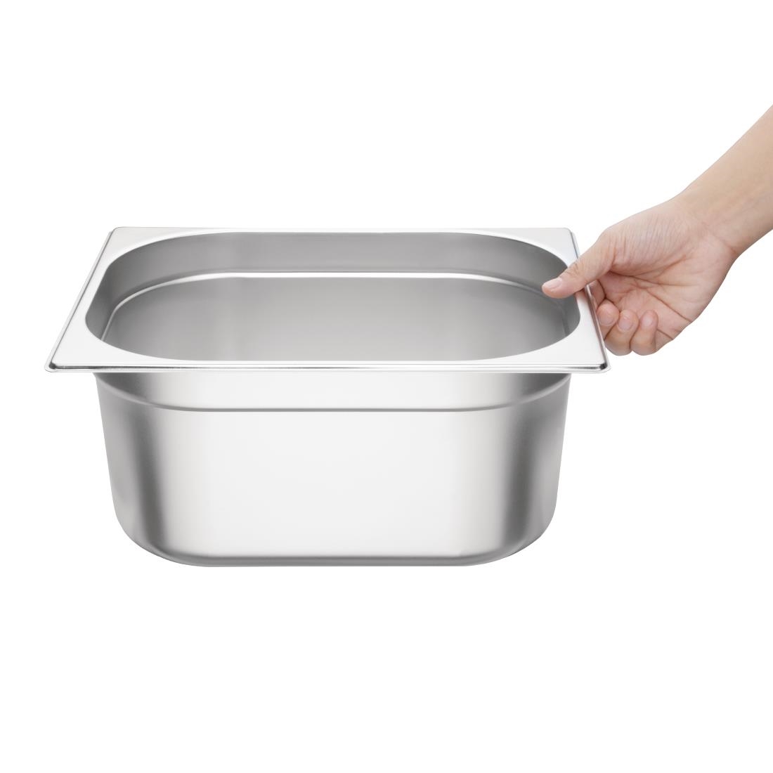 Vogue Stainless Steel Gastronorm Set 2 x 1/2 with Lids