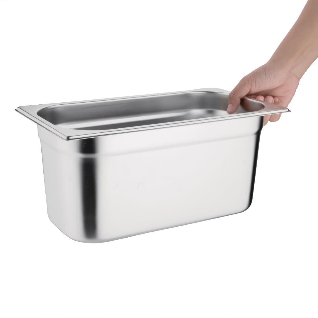 Vogue Stainless Steel Gastronorm Set 1/3 and 4 x 1/6 with Lids