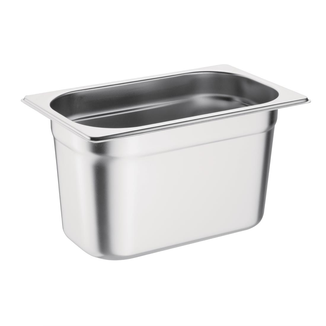 Vogue Stainless Steel Gastronorm Set 4 1/4 with Lids