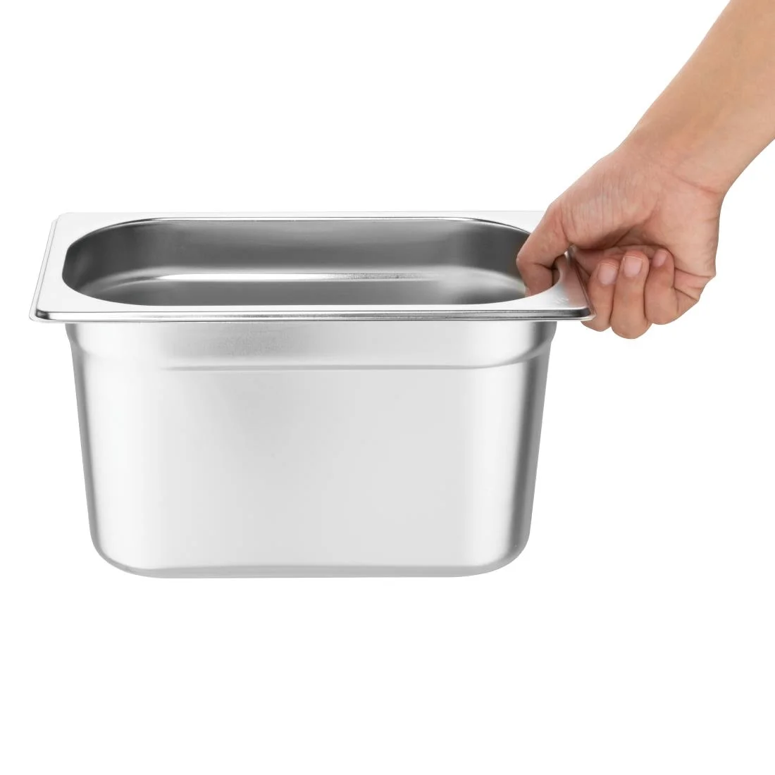 Vogue Stainless Steel Gastronorm Set 4 1/4 with Lids - Image 4