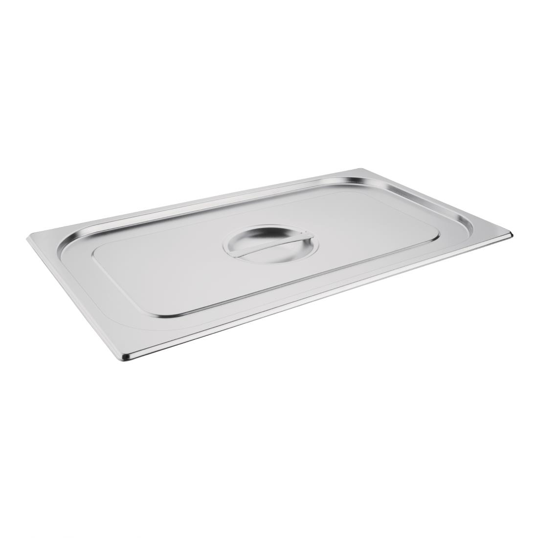 Vogue Stainless Steel 1/1 Gastronorm Pan with Lid