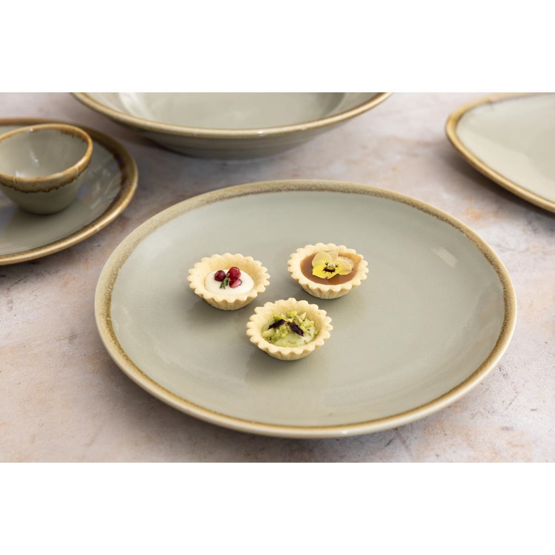 Olympia Kiln Round Coupe Plate Moss 230mm