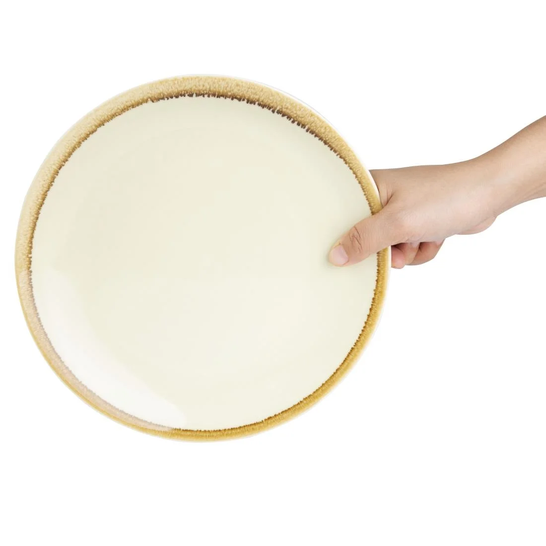 Olympia Kiln Round Coupe Plate Sandstone 230mm - Image 6