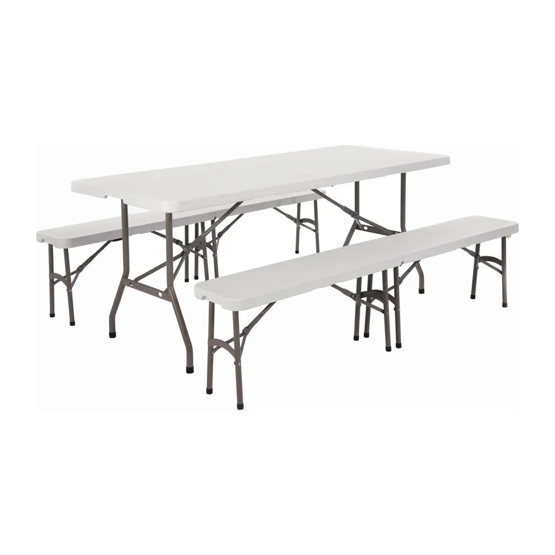 Special Offer Bolero 6ft Centre Folding Table with Two Folding Benches