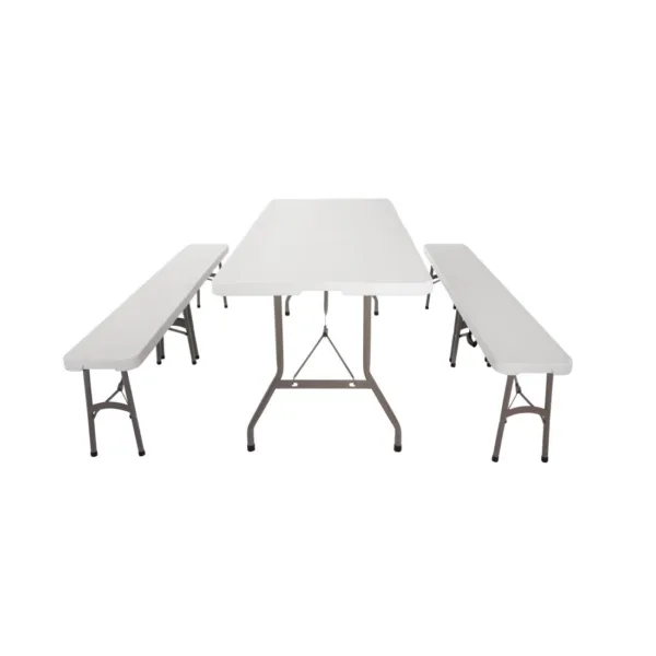 Special Offer Bolero 6ft Centre Folding Table with Two Folding Benches