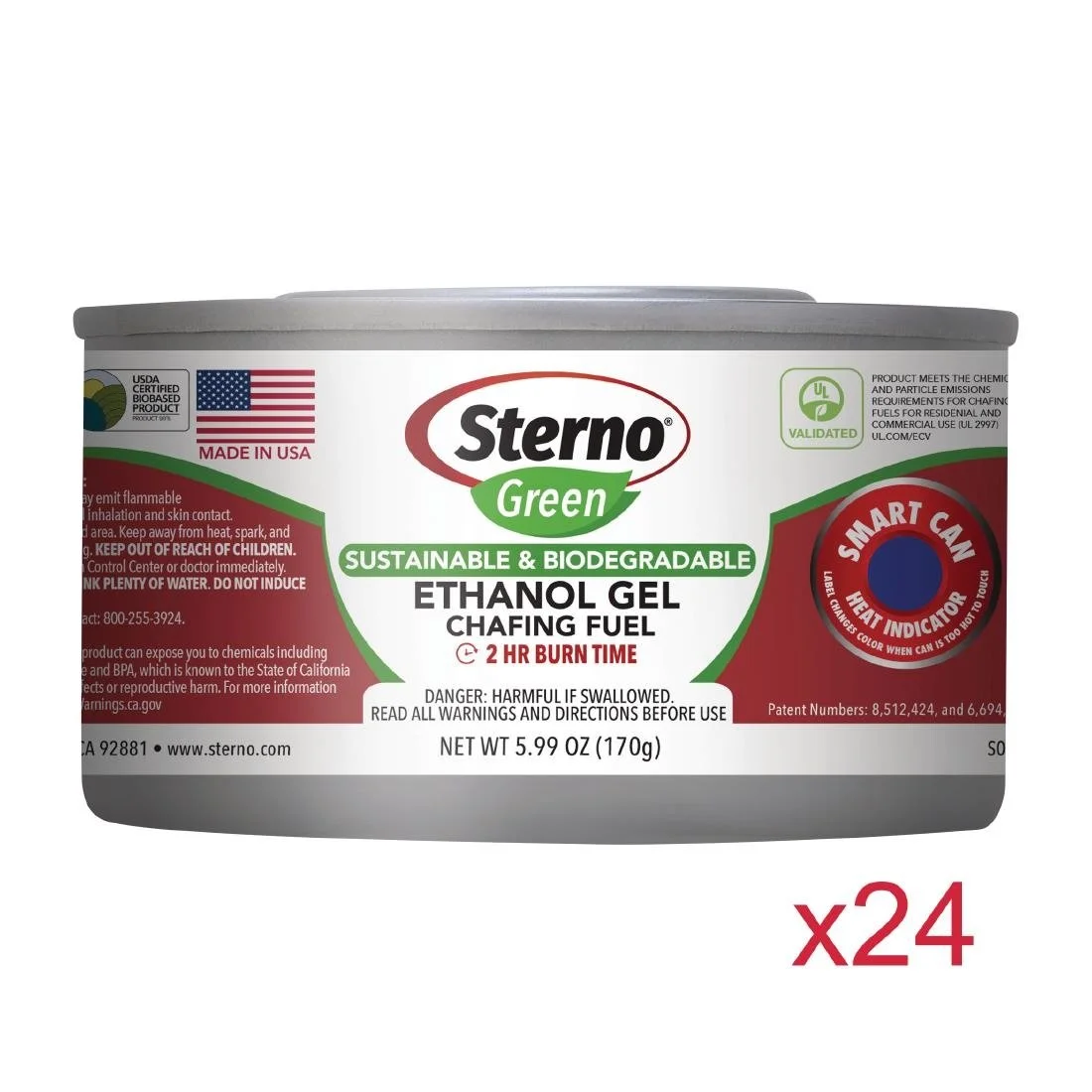 Sterno Green Ethanol Gel Chafing Fuel 2 Hour (24 Pack)