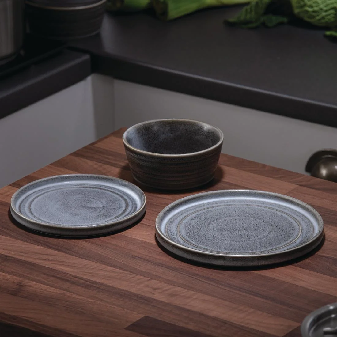 Olympia Cavolo Serve Like A Pro 18-Piece Charcoal Dusk Dinner Set - Image 5