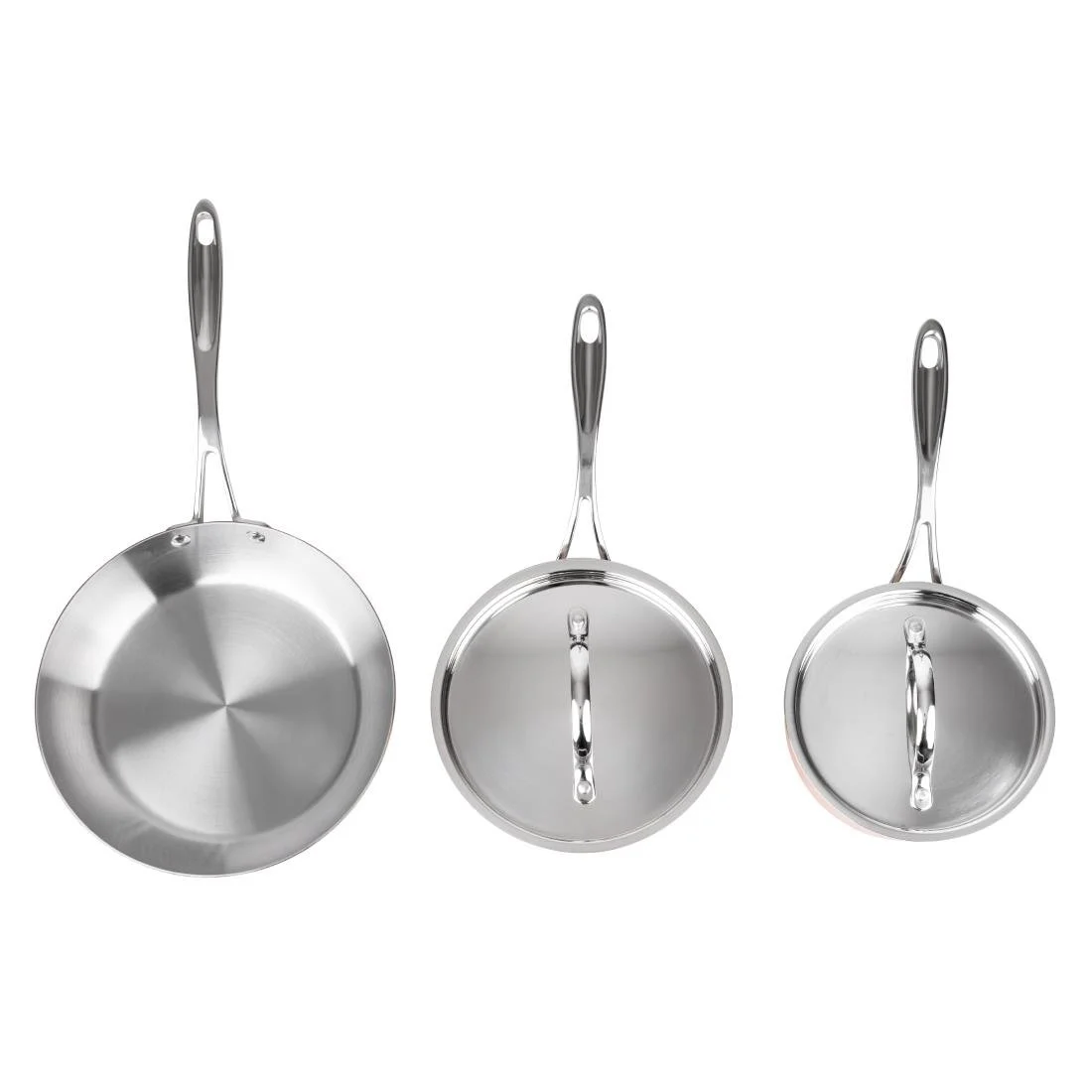 Vogue Cook Like A Pro 3-Piece Tri-Wall Copper Cookware Set - Image 3