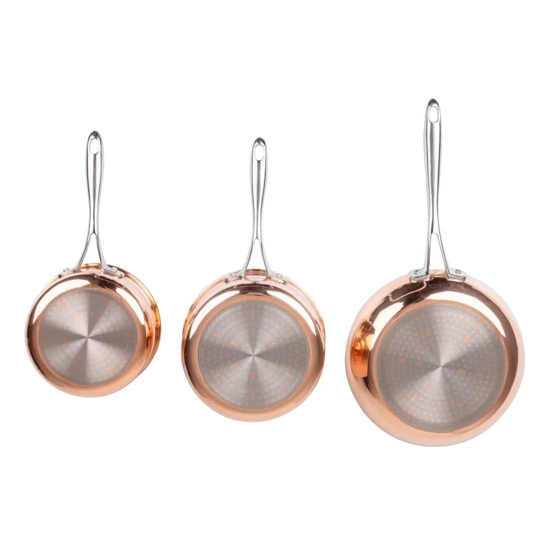 Vogue Cook Like A Pro 3-Piece Tri-Wall Copper Cookware Set - Image 5