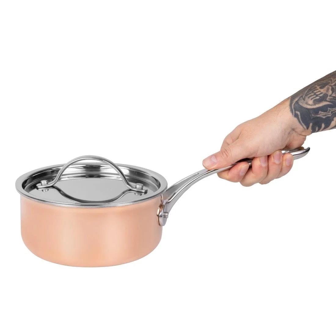 Vogue Cook Like A Pro 3-Piece Tri-Wall Copper Cookware Set - Image 8