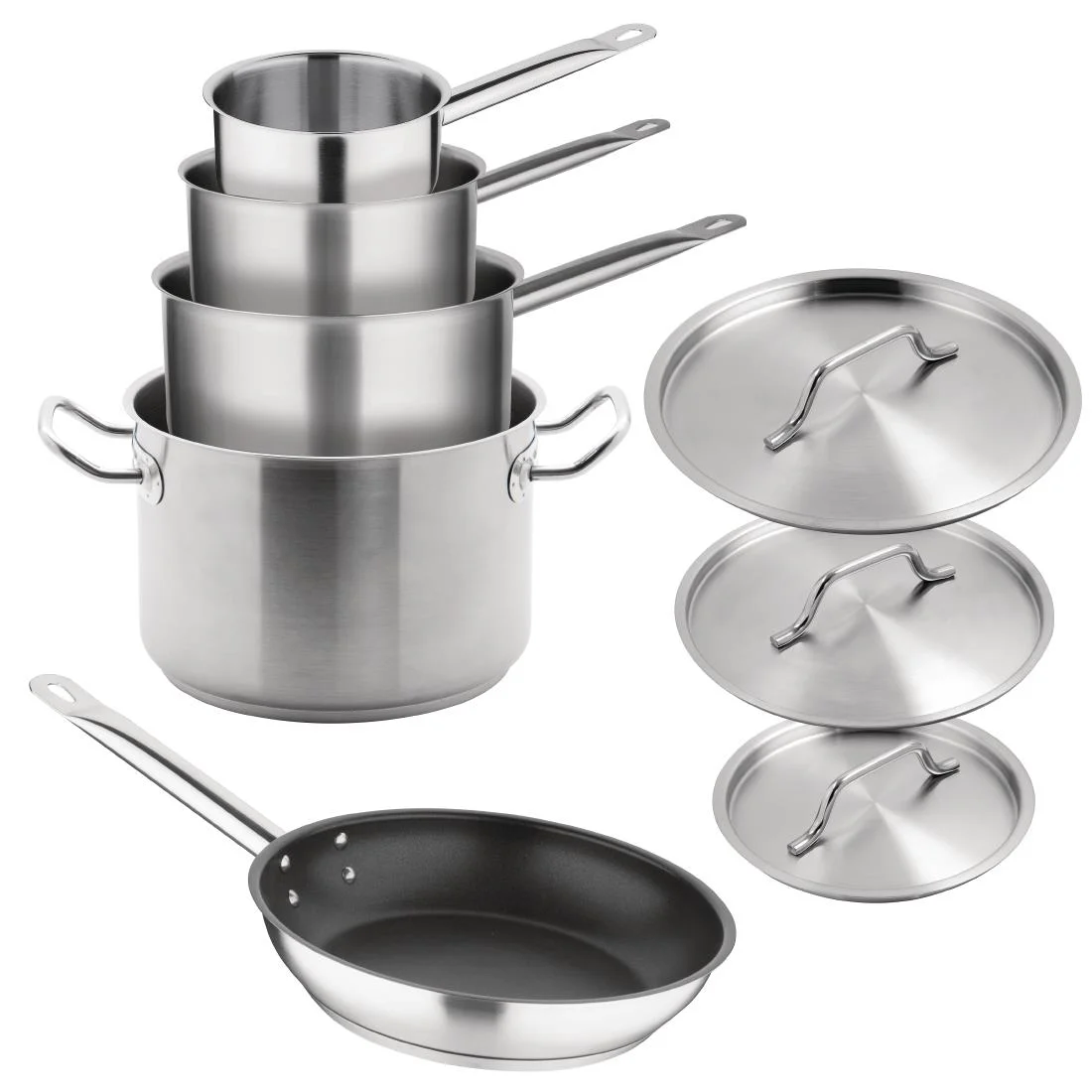 Vogue Cook Like A Pro 4-Piece Stainless Steel Cookware