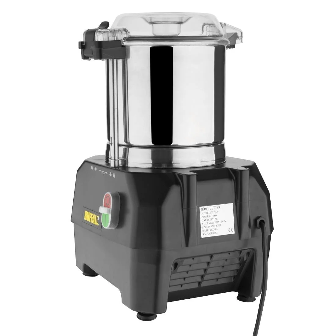 Buffalo 5Ltr Bowl Cutter and Veg Prep Attachment with 4x Discs - Image 10