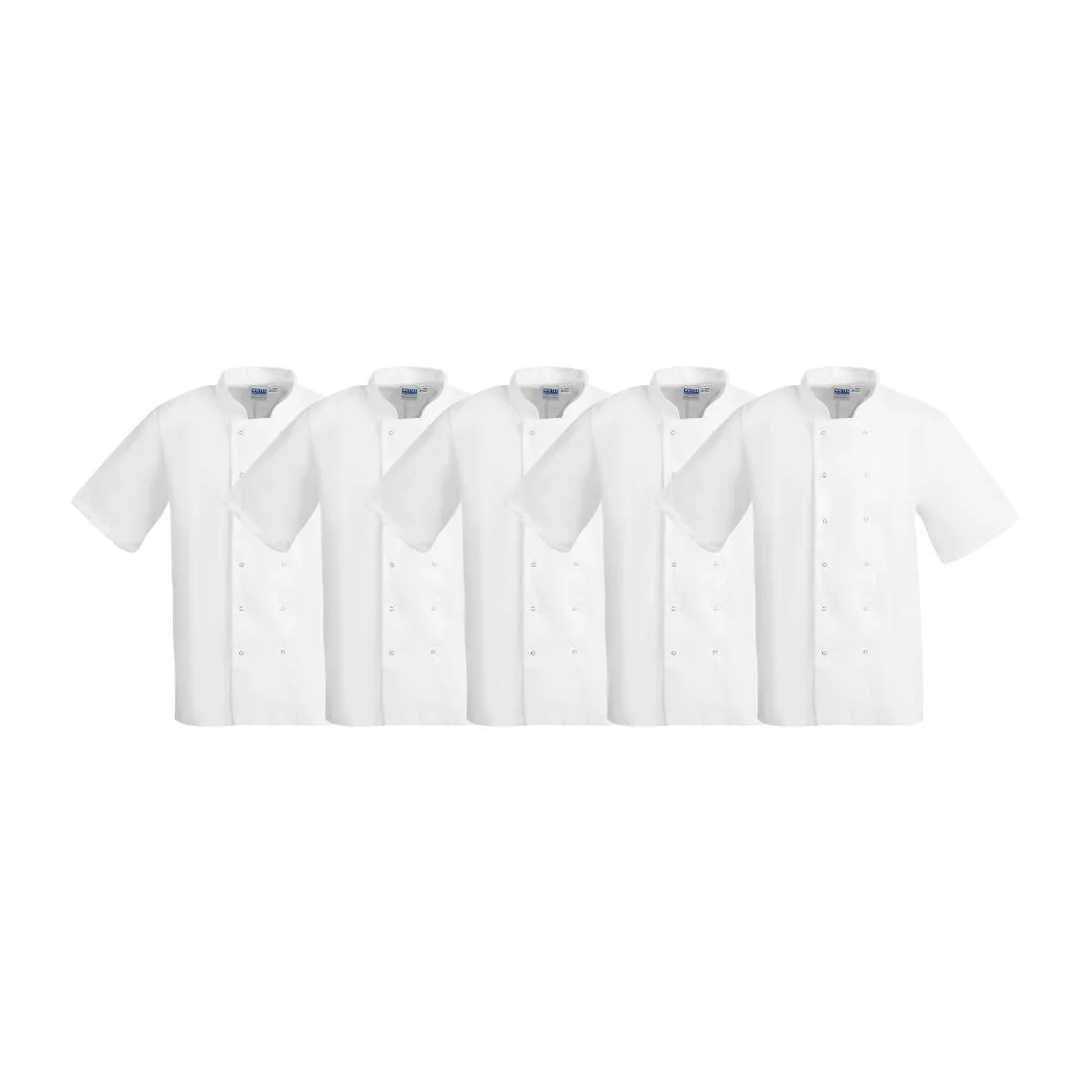 Whites Boston Unisex Chef Jackets Short Sleeve White (5 Pack)