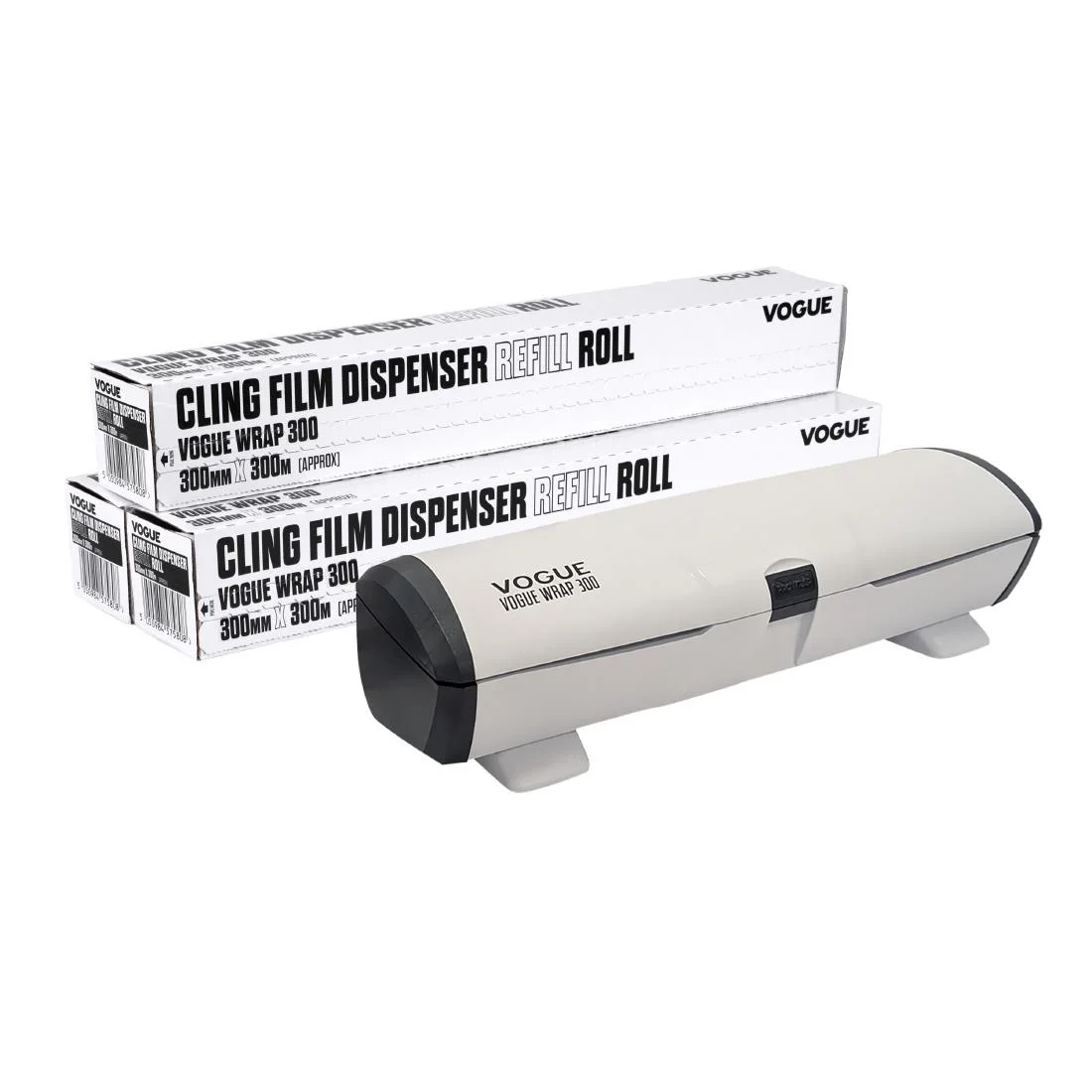 Vogue Wrap300 Dispenser & Cling Film Refill Bundle