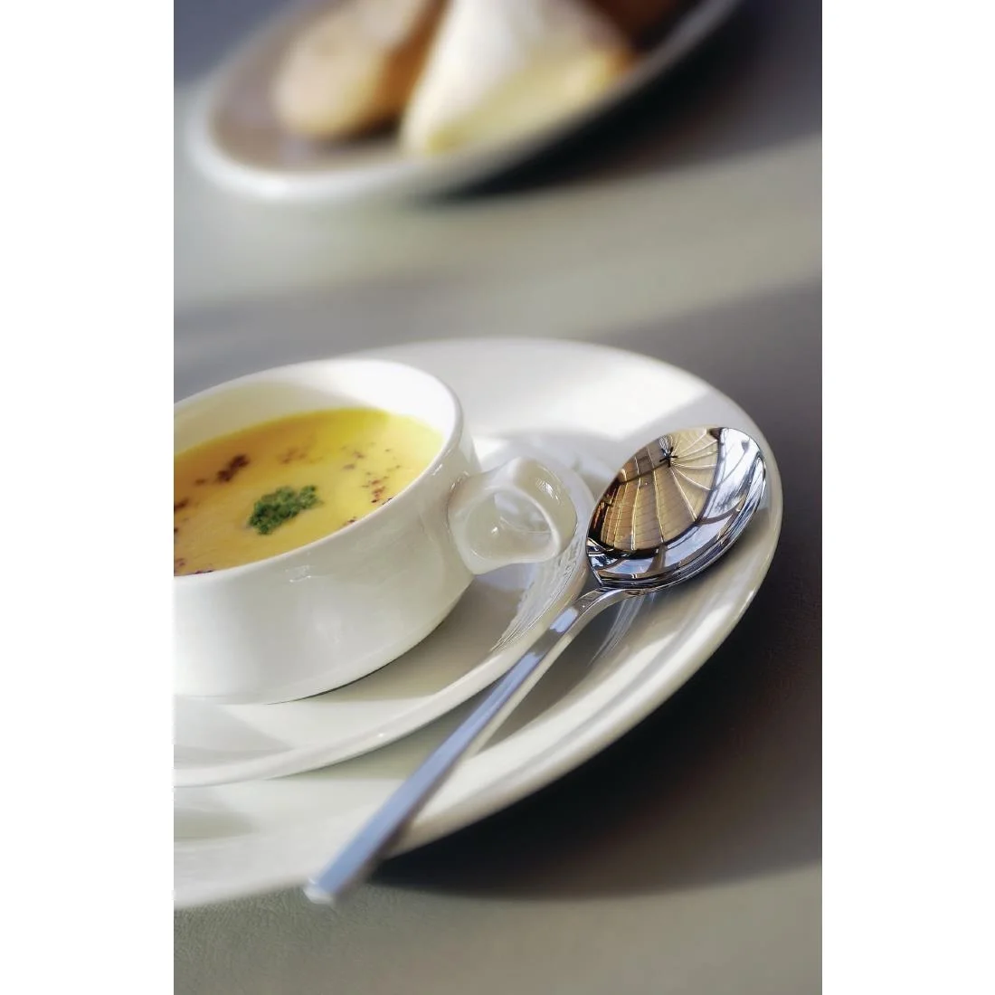Steelite Simplicity White Handled Stacking Soup Cups 285ml - Image 2
