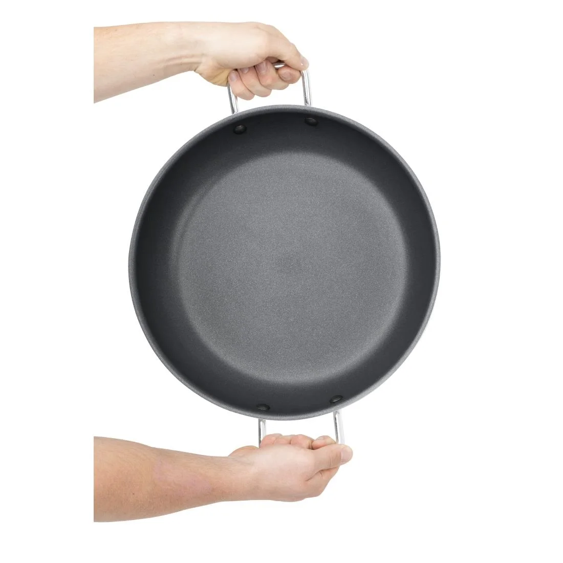 Vogue Aluminium Non-stick Teflon Platinum Plus Paella Pan 35cm - Image 9