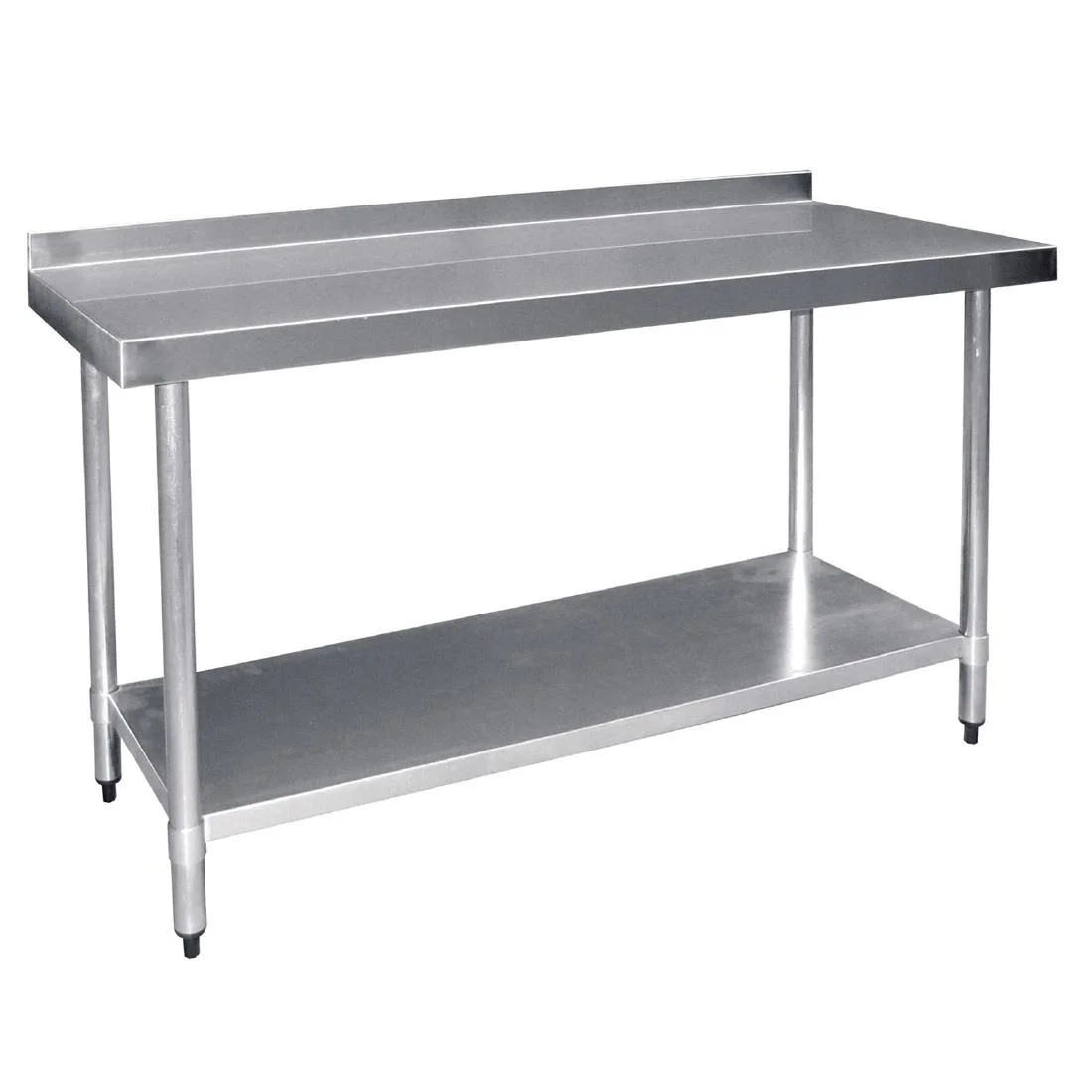 Vogue Stainless Steel Prep Table with Upstand 1800mm - Image 5