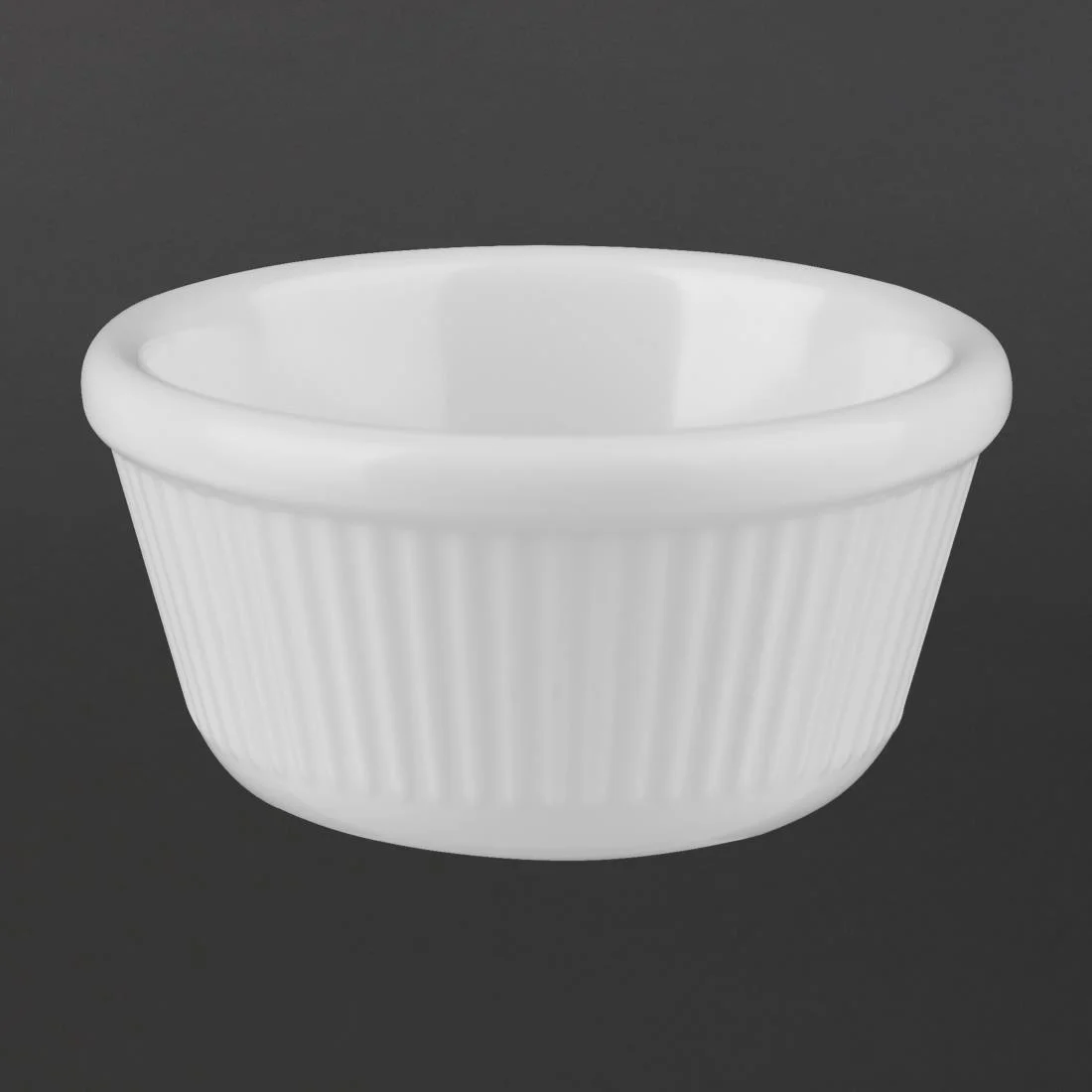 Kristallon Melamine Fluted Ramekins White 70mm - Image 3