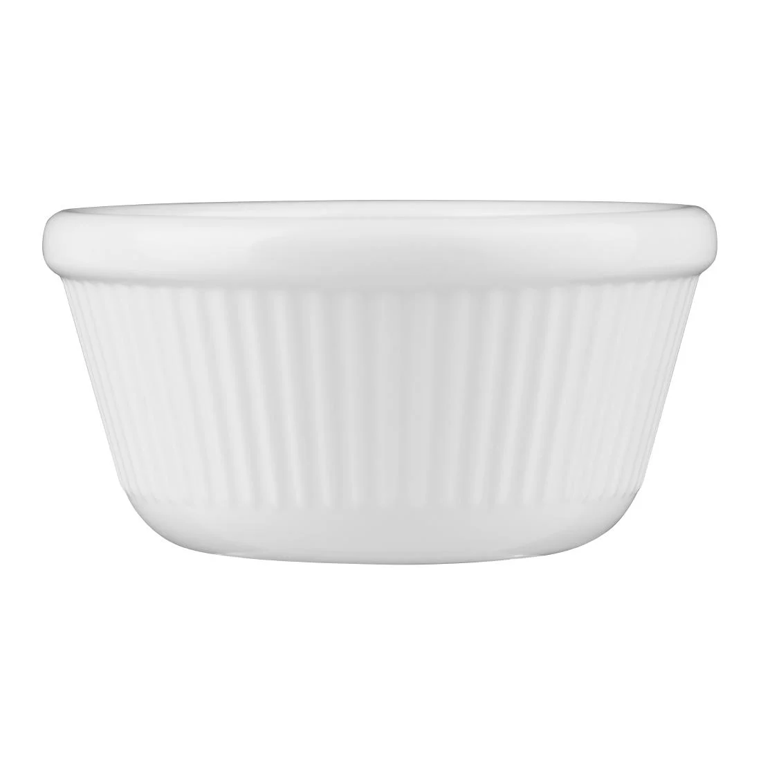 Kristallon Melamine Fluted Ramekins White 70mm - Image 4