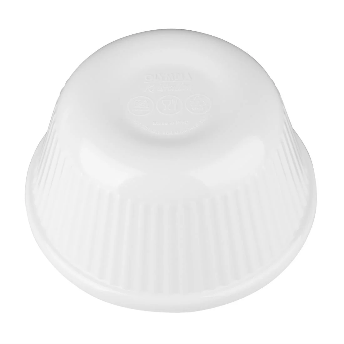 Kristallon Melamine Fluted Ramekins White 76mm - Image 5