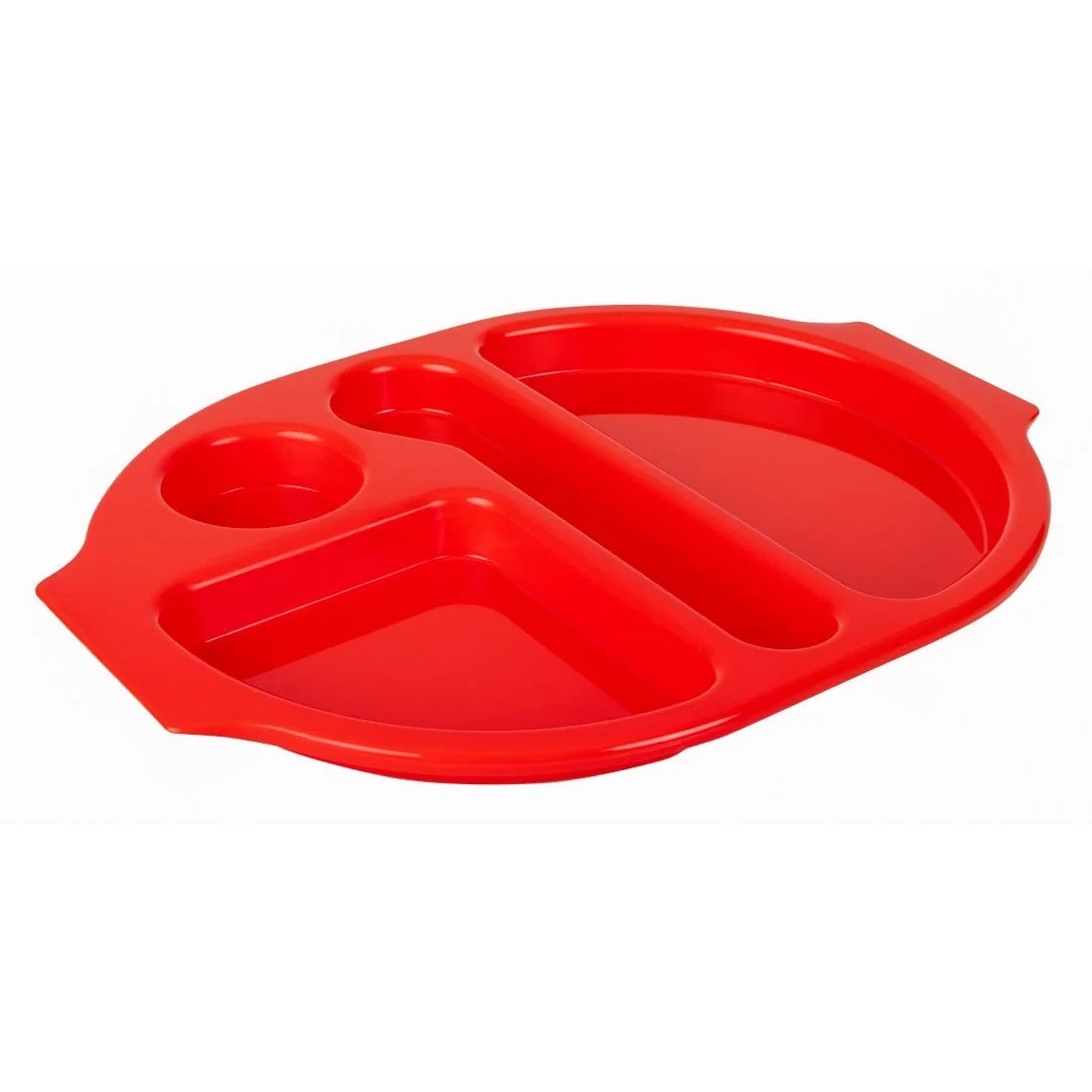 Kristallon Plastic Food Compartment Tray Large Red - Image 5