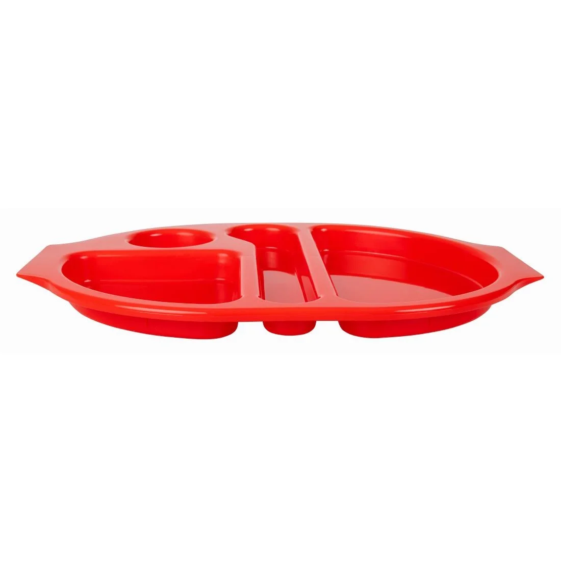 Kristallon Plastic Food Compartment Tray Large Red - Image 7