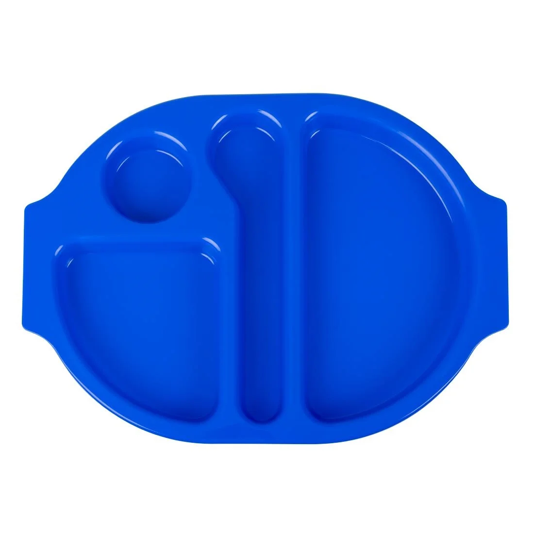 Kristallon Plastic Food Compartment Tray Large Blue
