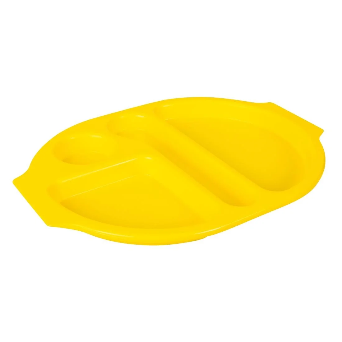 Kristallon Plastic Food Compartment Tray Large Yellow - Image 5