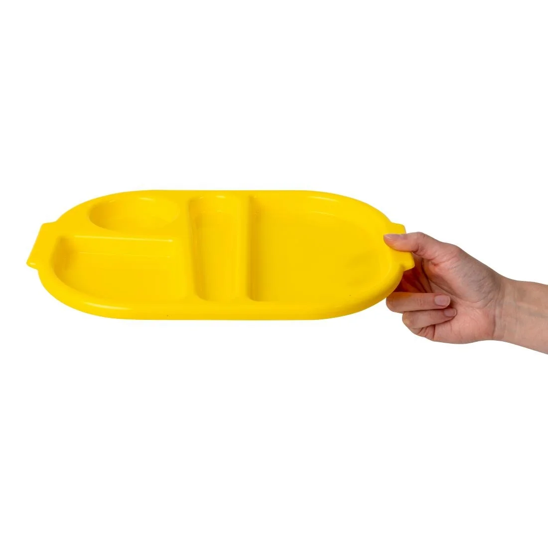 Kristallon Plastic Food Compartment Tray Large Yellow - Image 8