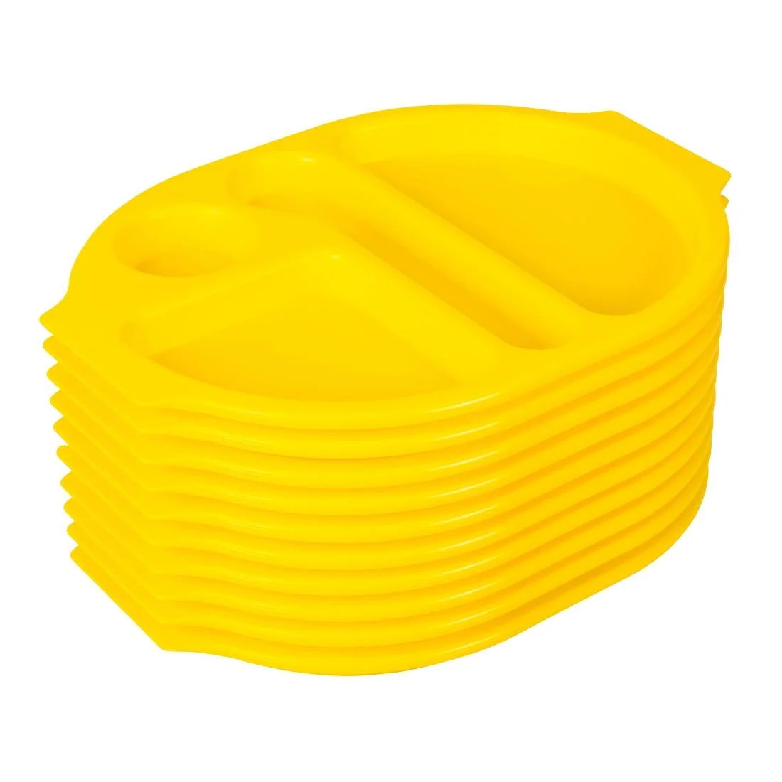 Kristallon Plastic Food Compartment Tray Large Yellow - Image 9