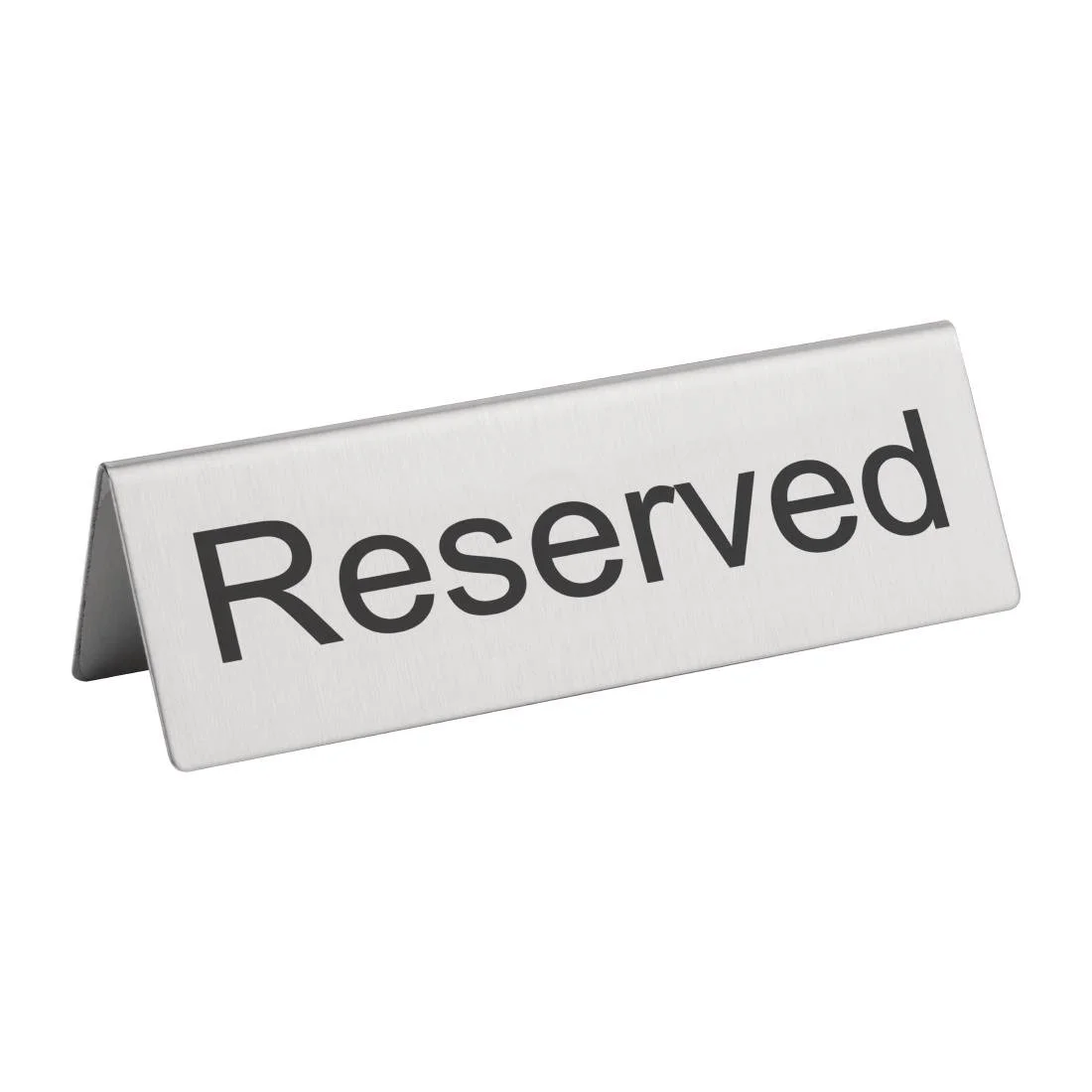 Olympia Brushed Steel Reserved Table Sign (10 Pack) - Image 1