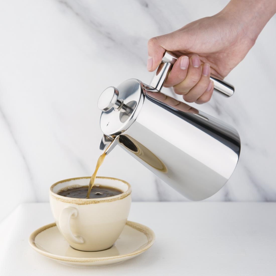 Olympia Insulated Stainless Steel Cafetiere 3 Cup
