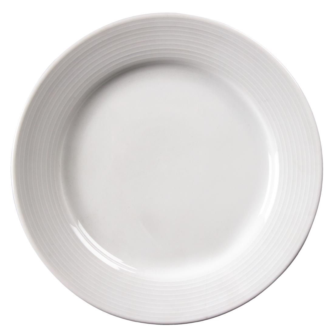 Olympia Linear Wide Rimmed Plates 200mm