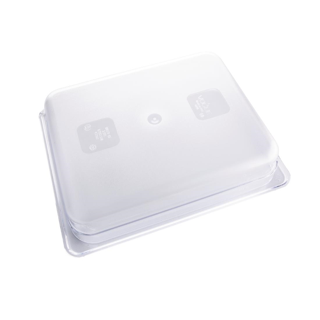 Vogue Polycarbonate 1/2 Gastronorm Container 65mm Clear