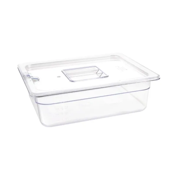 Vogue Polycarbonate 1/2 Gastronorm Container 100mm Clear