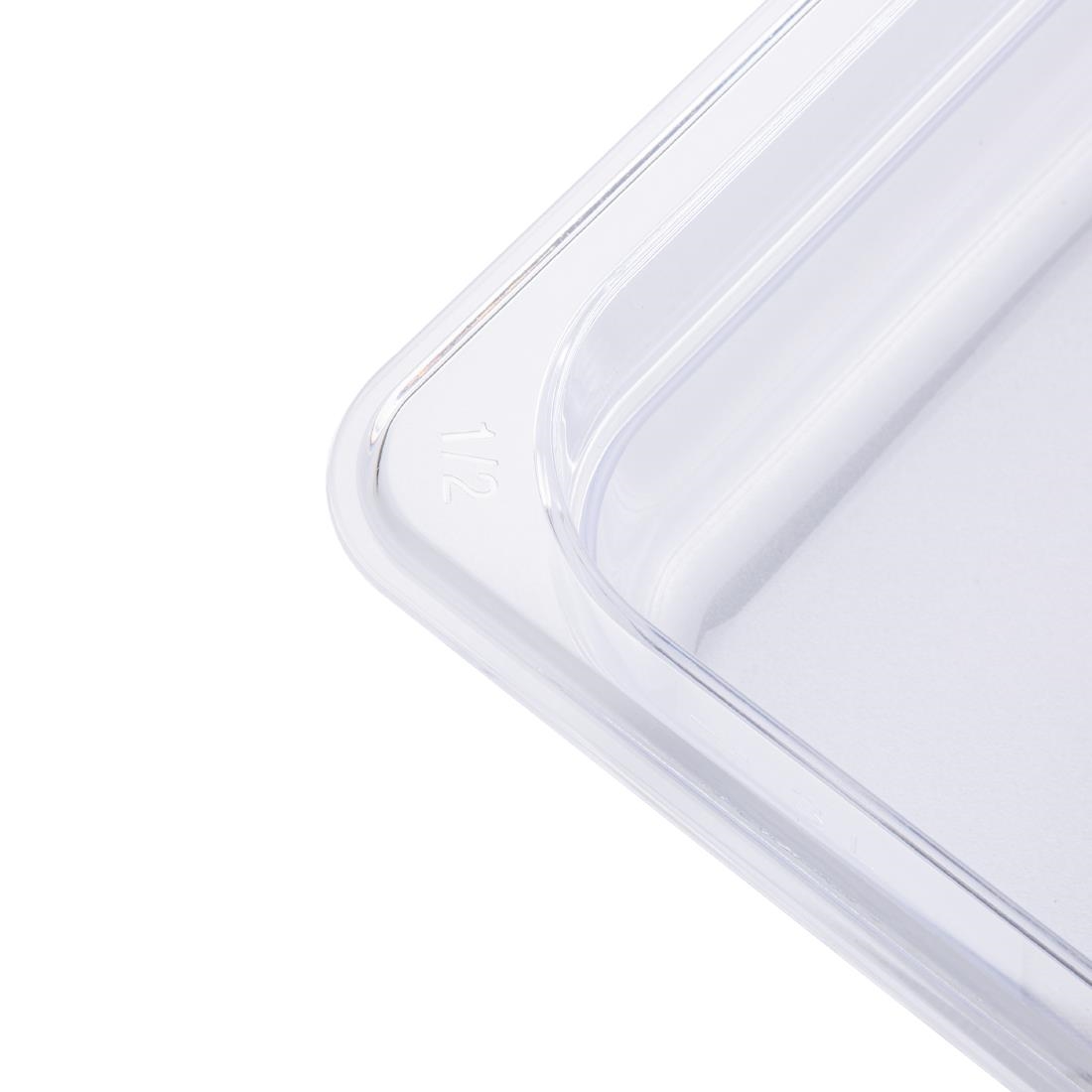 Vogue Polycarbonate 1/2 Gastronorm Container 100mm Clear