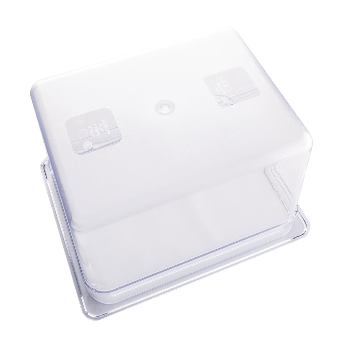 Vogue Polycarbonate 1/2 Gastronorm Container 200mm Clear