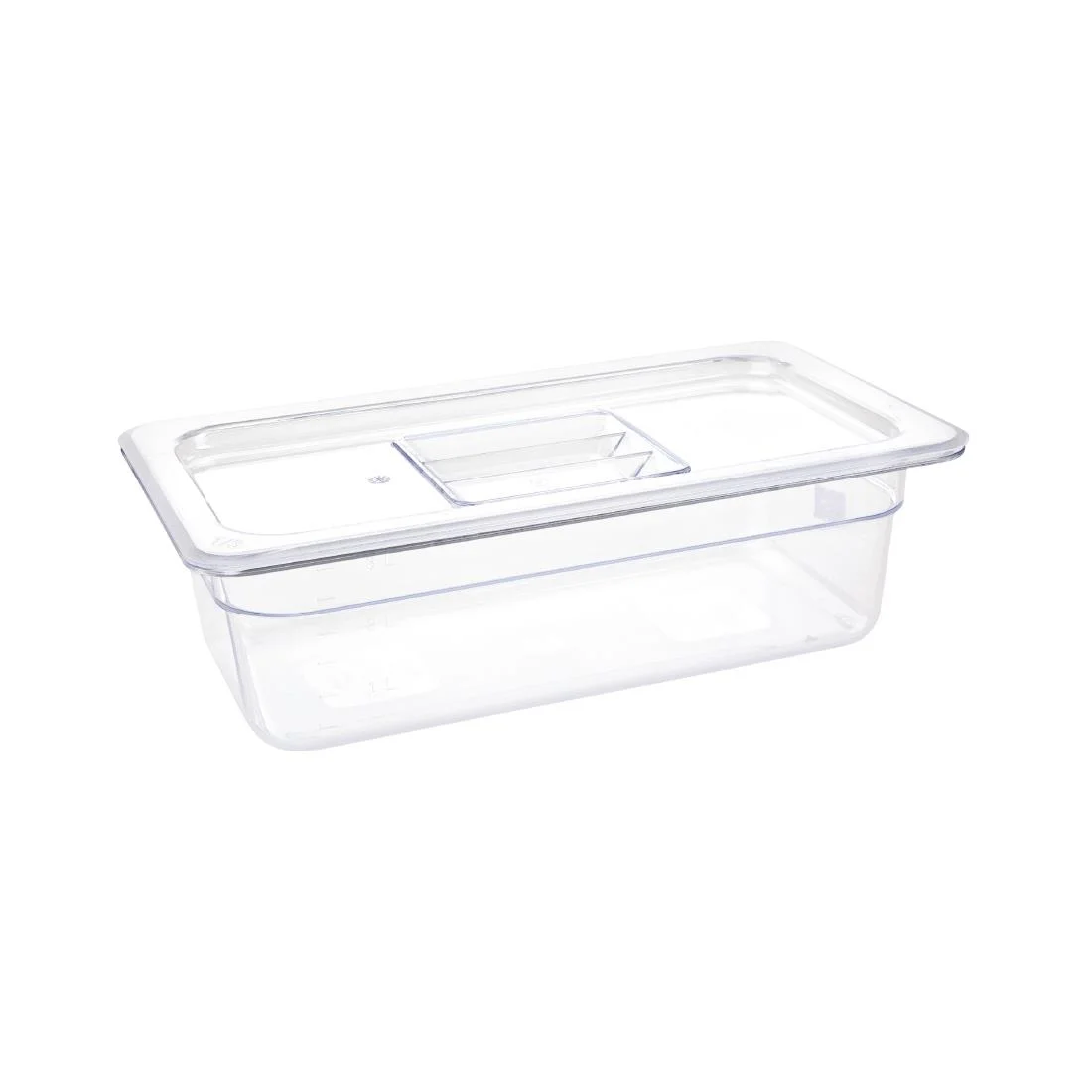 Vogue ABS Gastronorm Tray Clear GN 1/3 100mm - Image 3