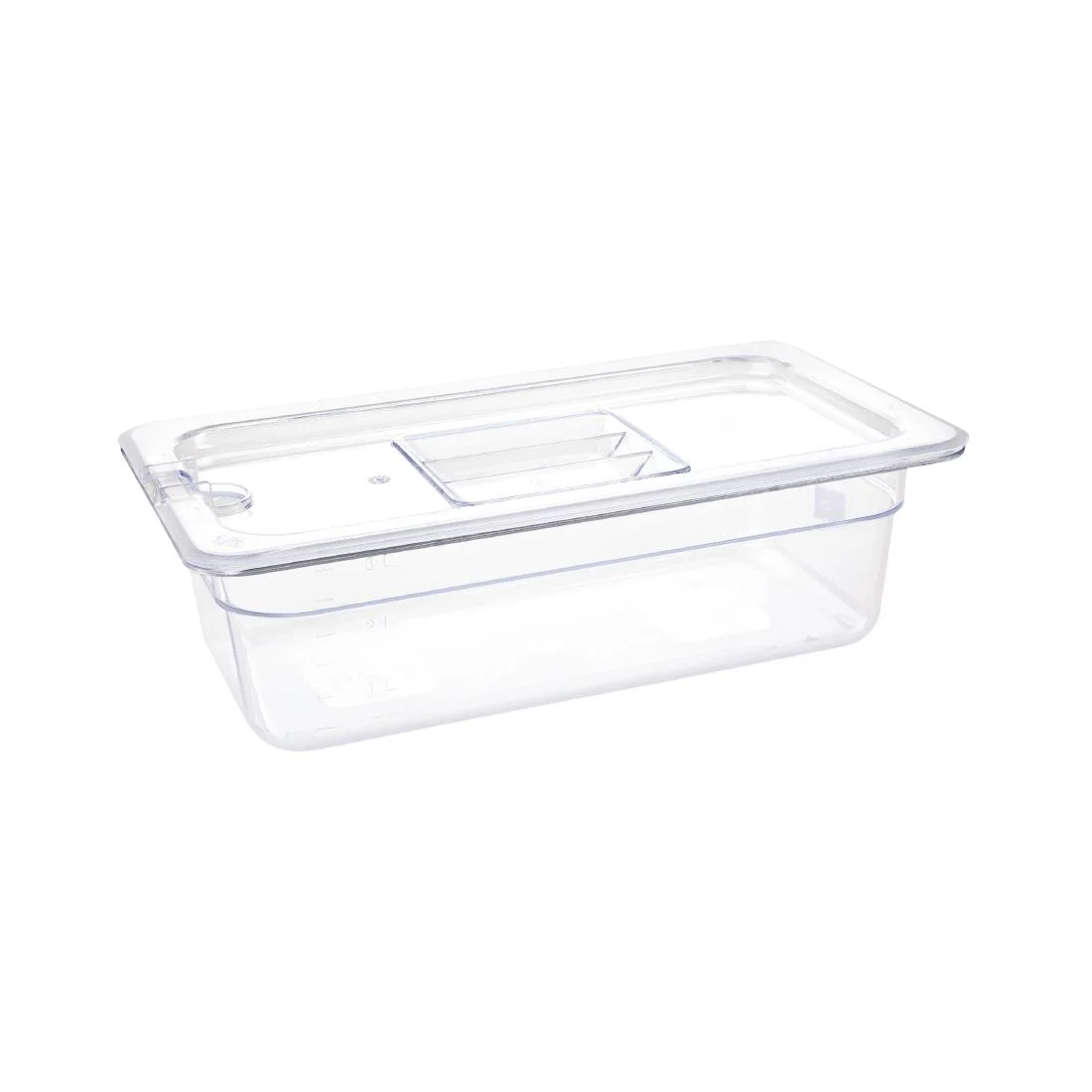 Vogue ABS Gastronorm Tray Clear GN 1/3 100mm - Image 4