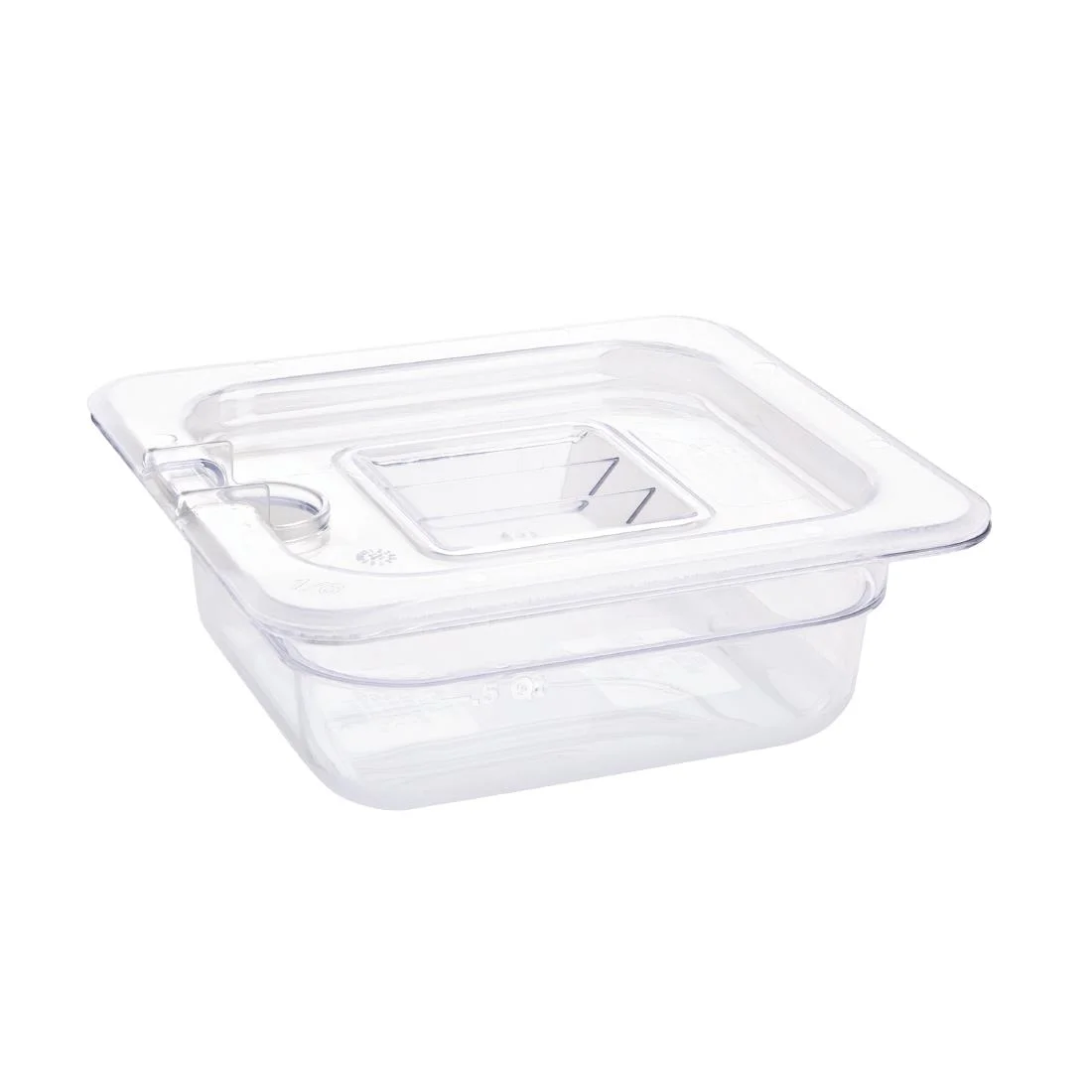 Vogue Polycarbonate 1/6 Gastronorm Container 65mm Clear - Image 4