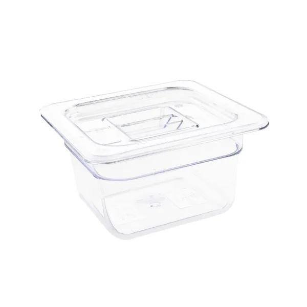 Vogue Polycarbonate 1/6 Gastronorm Container 100mm Clear
