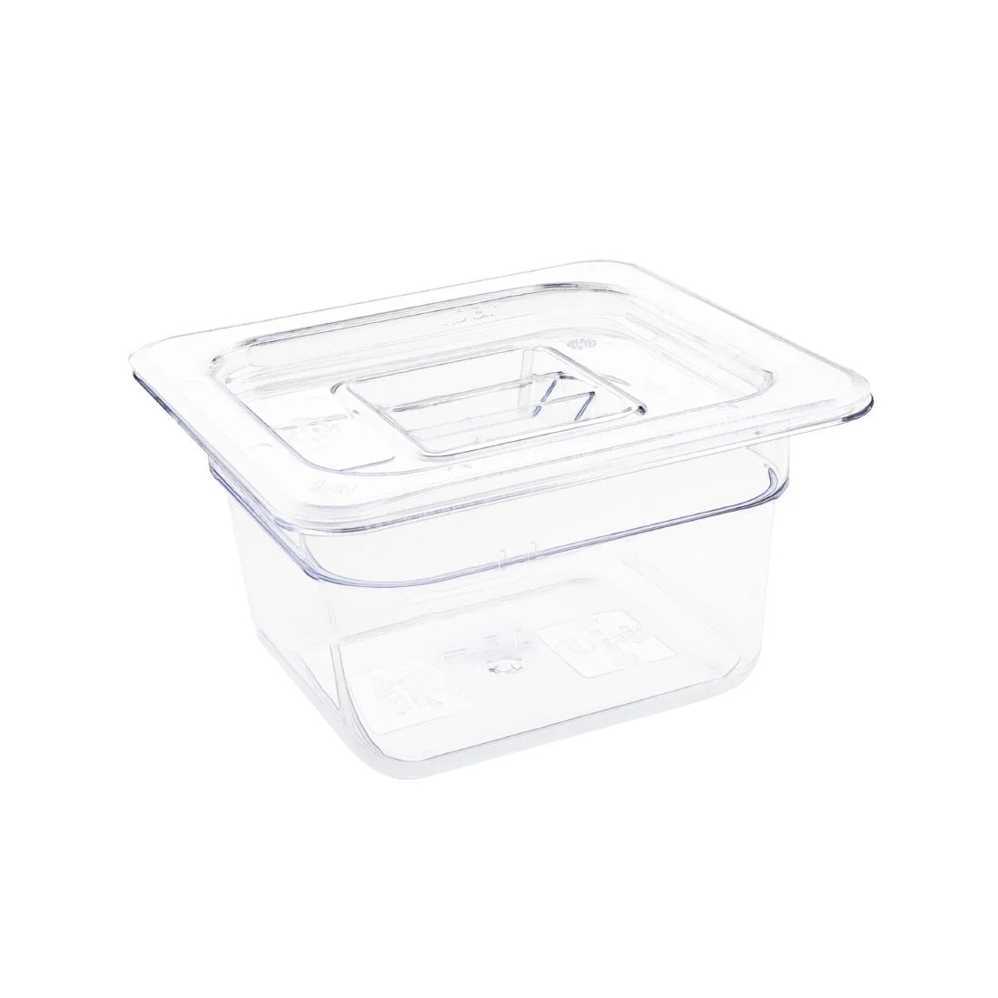 Vogue Polycarbonate 1/6 Gastronorm Container 100mm Clear - Image 3