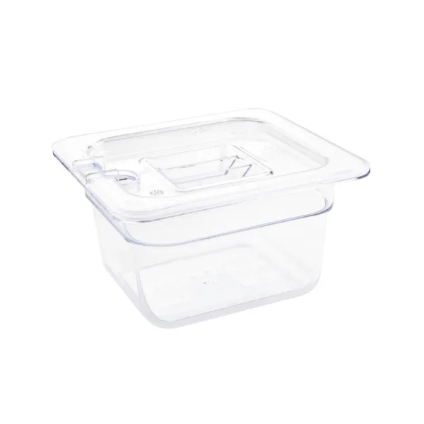 Vogue Polycarbonate 1/6 Gastronorm Container 100mm Clear