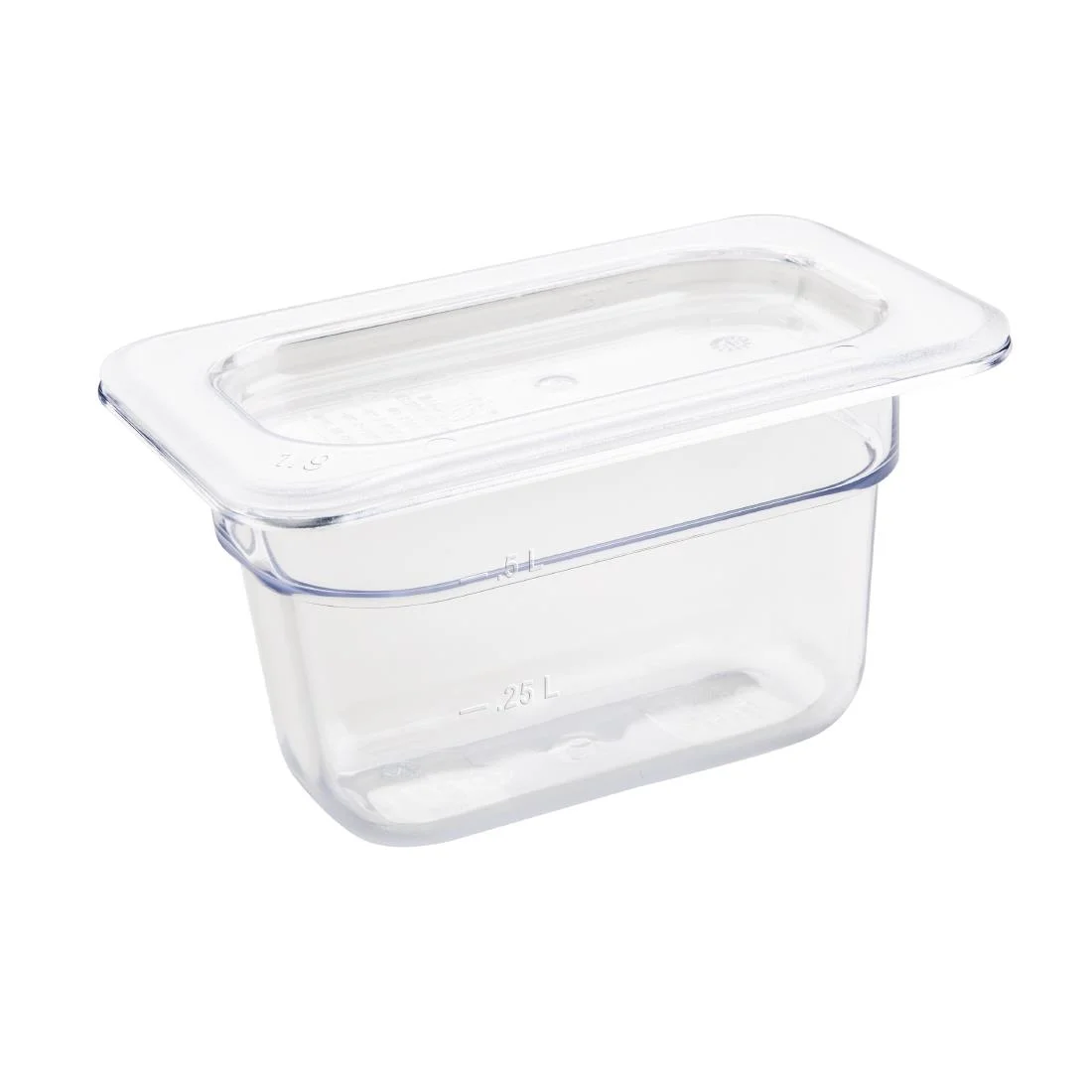 Vogue ABS Gastronorm Tray Clear GN 1/9 100mm - Image 3
