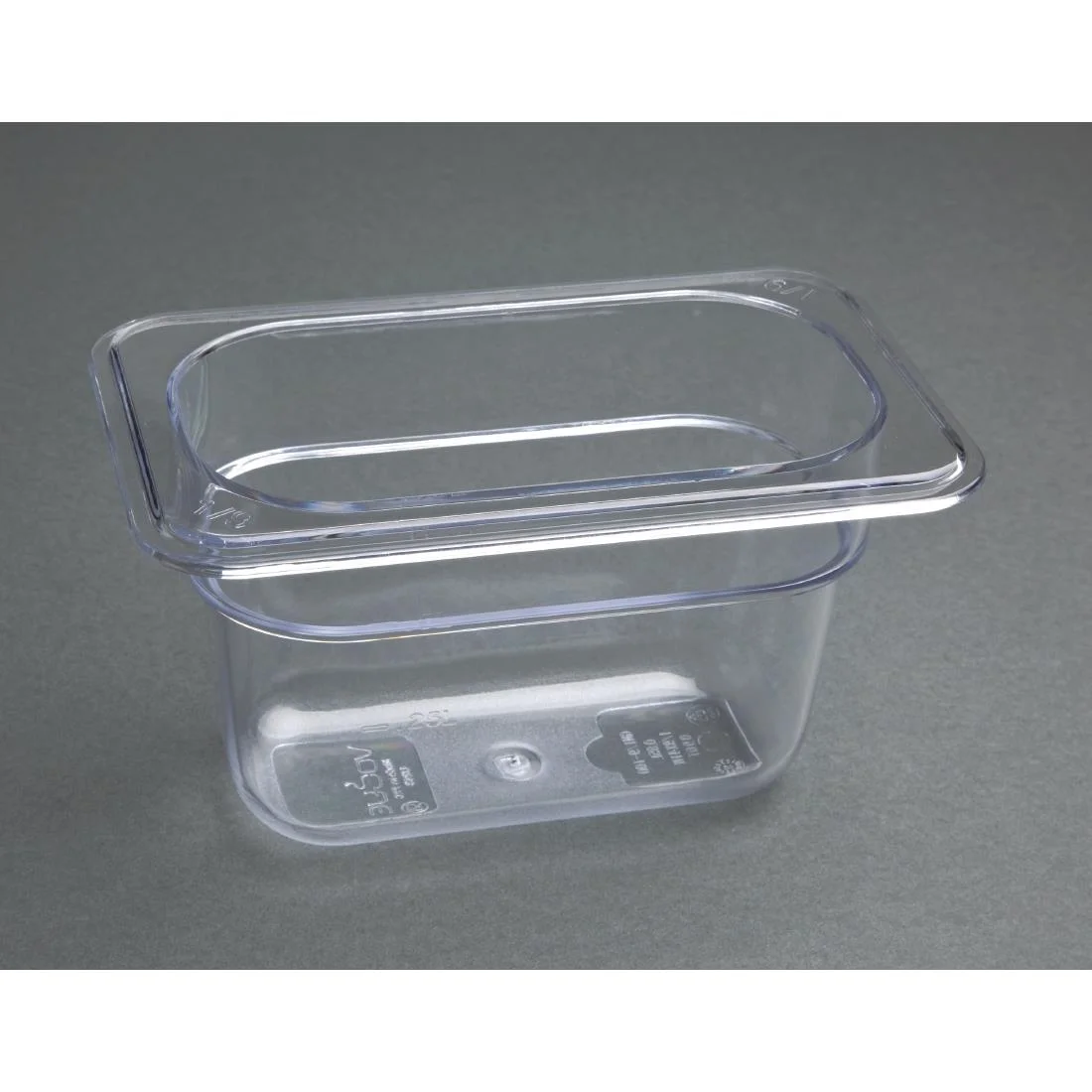 Vogue ABS Gastronorm Tray Clear GN 1/9 100mm - Image 6