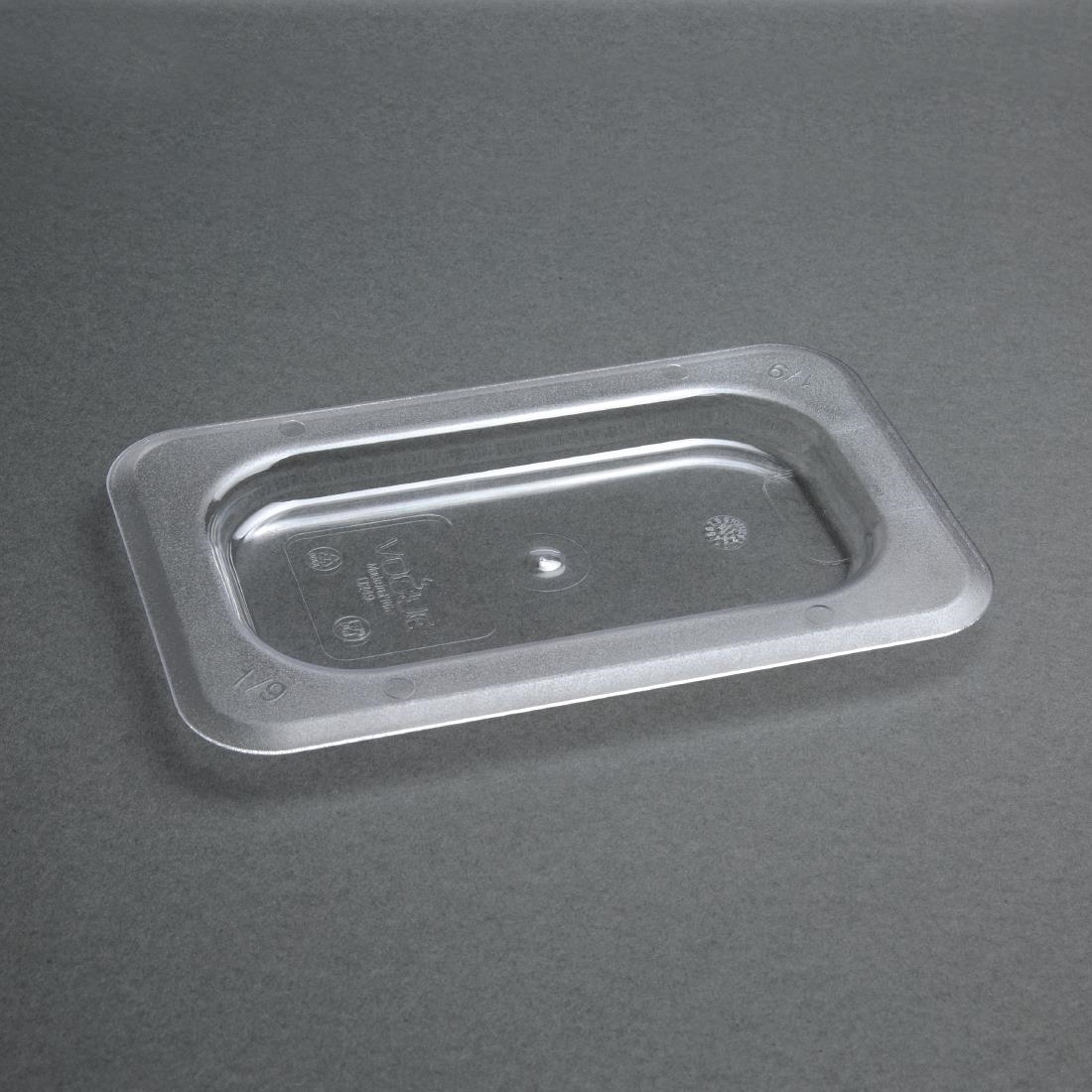 Vogue Polycarbonate 1/9 Gastronorm Lid Clear