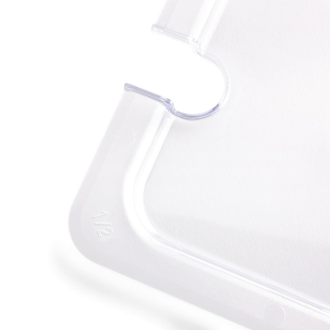 Vogue Polycarbonate 1/2 Gastronorm Lid Notched