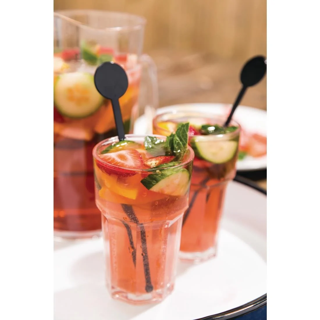 BBP Polycarbonate Nucleated American Highball Glasses Half Pint CE Marked - Image 2