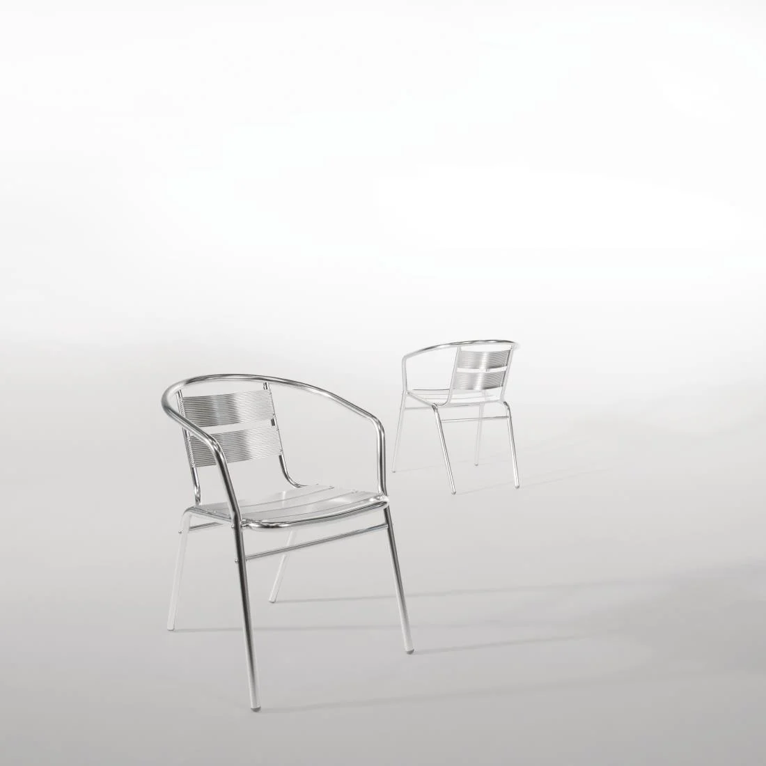 Bolero Aluminium Stacking Chairs (Pack of 4) - Image 7