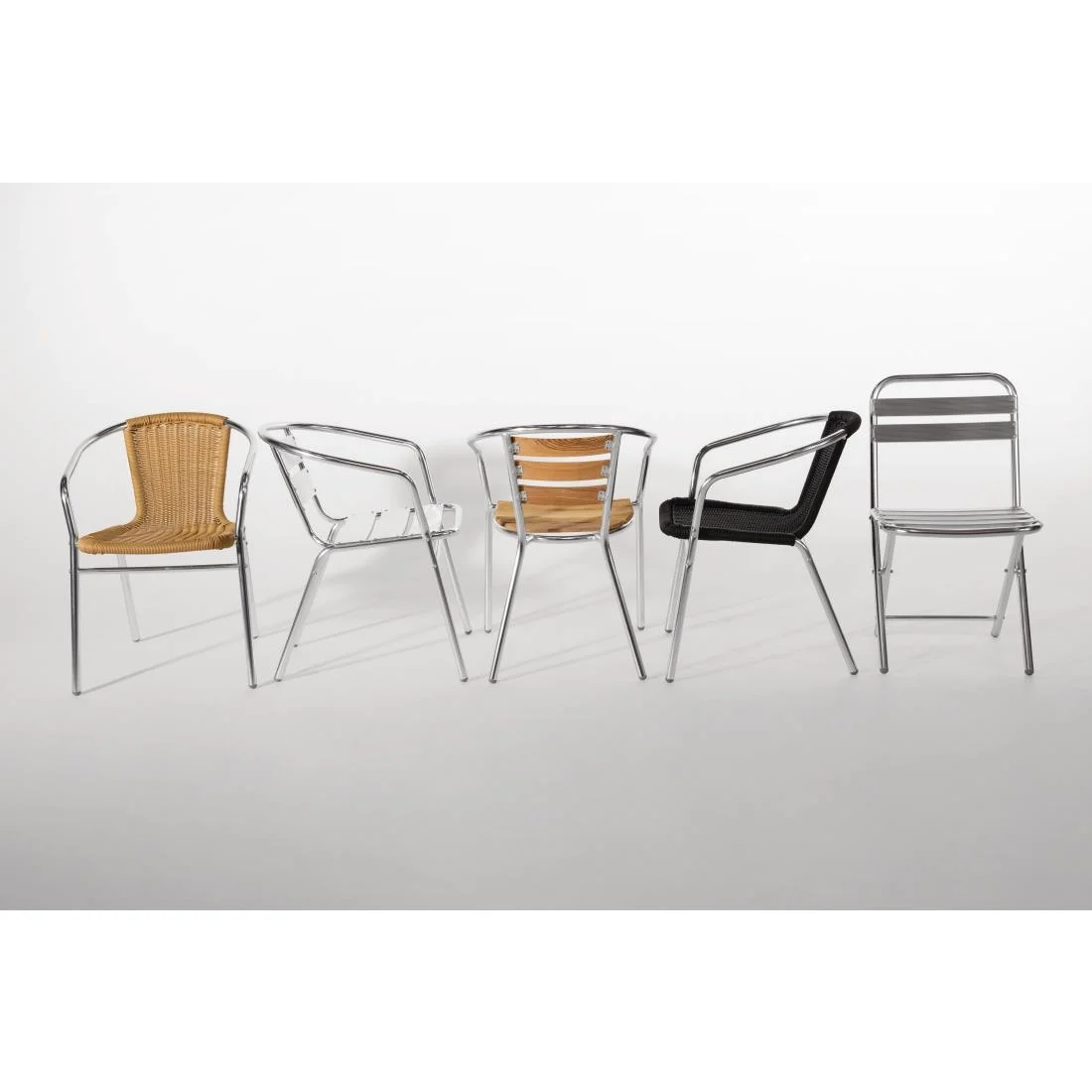 Bolero Aluminium Stacking Chairs (Pack of 4) - Image 10
